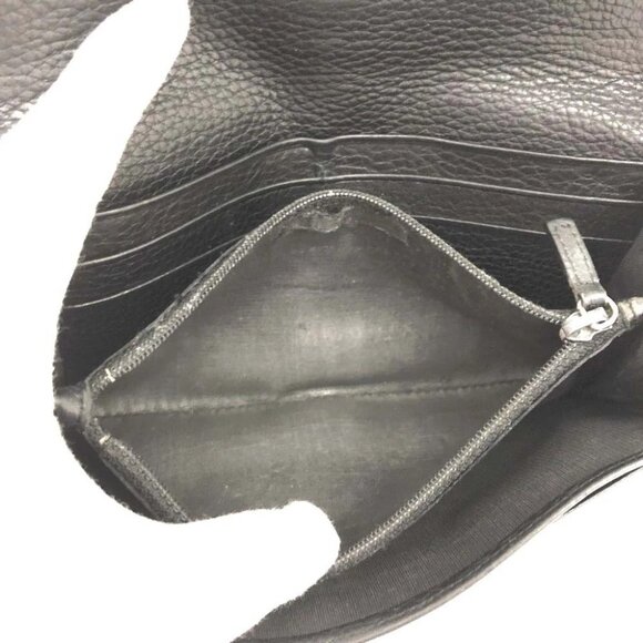 PRADA Logo Vitello Leather Long Bifold Wallet Black/8BH0110 - Picture 7 of 8